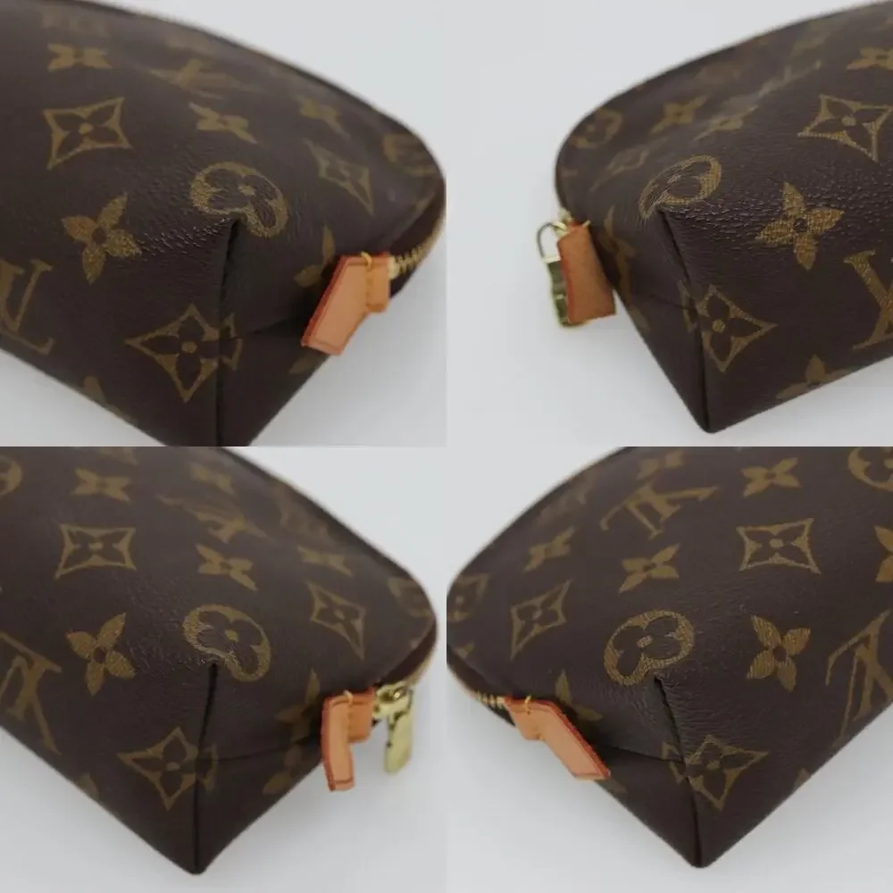 Louis Vuitton Monogram Pochette Cosmetic PM Pouch Brown